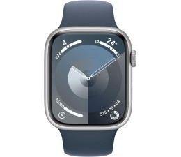Smartwatch Apple Watch Series 9 GPS 45mm Plata Silver con correa Sport Band Azul MR9E3QL/A