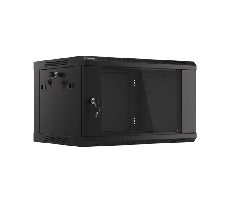 Armario Rack Mural 6U 19" 600x450x368 hasta 60Kg Lanberg WF01-6406-10B