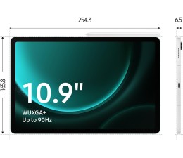 Tablet Samsung Tab S9 FE+ SM-X610NZA 8GB 128GB 12.9" WiFi - Gris