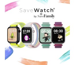 Smartwatch Savefamily Savewatch Plus GPS - Blanco con correa Rosa Frambuesa