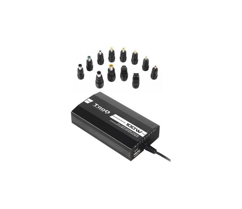 Cargador Universal Portatil TOOQ TQLC-100BS01M + USB Notebook 100W