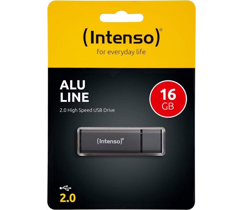 Pendrive Memoria USB 3.2 Intenso Alu Line 16GB Antracita