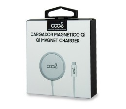 Base Cargador Magnético COOL Smartphones Inalámbrico Qi - Blanco