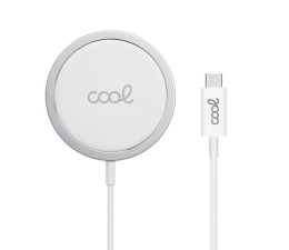 Base Cargador Magnético COOL Smartphones Inalámbrico Qi - Blanco