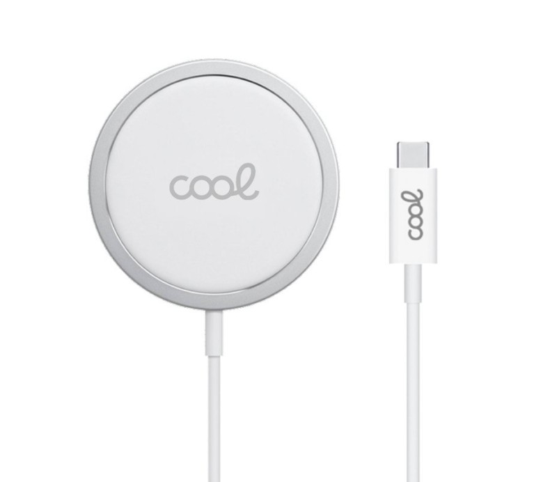 Base Cargador Magnético COOL Smartphones Inalámbrico Qi - Blanco