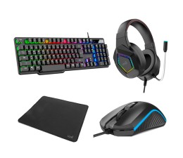 Pack Gaming Cool Town Teclado USB + Auriculares + Raton + Alfombrilla
