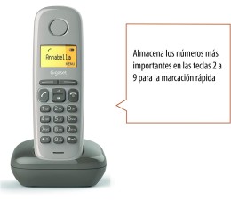 Telefono Fijo Gigaset Inalambrico A170 - Marron