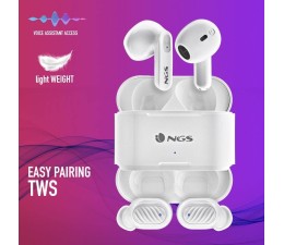 Auriculares BT TWS NGS Artica Duo - Blanco