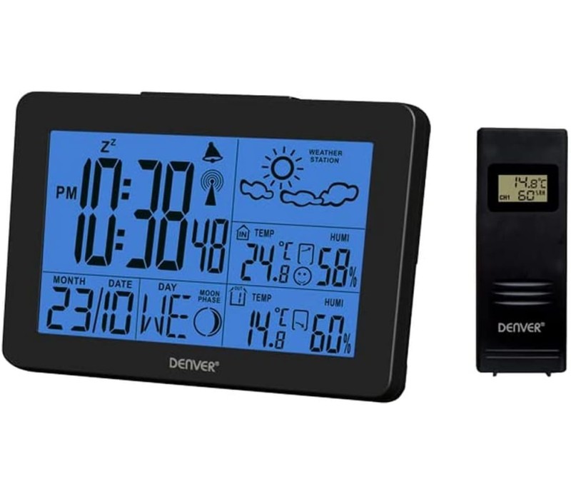 Estacion Meteorologica Denver WS-530 con Radio Despertador - Negro