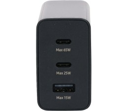 Cargador Original Samsung EP-T6530 Trio (2 x USB-C + 1 x USB-A) 65W - Negro