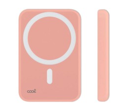 Bateria Externa Universal Magnética Powerbank Qi 5000 mAh COOL - Rosa