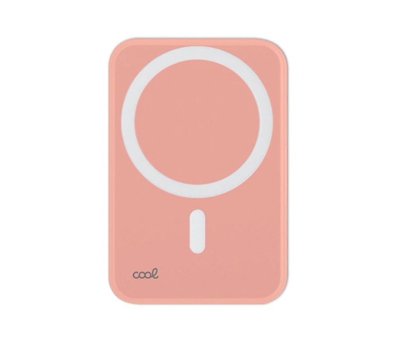 Bateria Externa Universal Magnética Powerbank Qi 5000 mAh COOL - Rosa