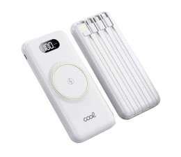 Bateria Externa Powerbank Cool 10000 mAh + Carga Inalambrica Qi (4 conexiones) - Blanco