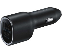 Cargador Original Samsung para Coche EP-L4020 40" (1 x USB-C 25W + 1 x USB-A 15W) - Negro