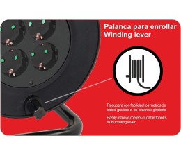 Regleta Alargadera Silver Electronics 4 tomas 25m 16A - Negro 8822