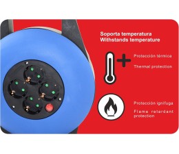 Regleta Alargadera Silver Electronics 4 tomas 15m 16A - Azul 8821