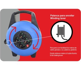 Regleta Alargadera Silver Electronics 4 tomas 15m 16A - Azul 8821