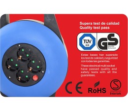 Regleta Alargadera Silver Electronics 4 tomas 15m 16A - Azul 8821