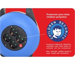 Regleta Alargadera Silver Electronics 4 tomas 15m 16A - Azul 8821