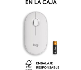 Raton Optico Inalambrico Logitech Pebble Mouse 2 M350S - Blanco