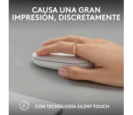 Raton Optico Inalambrico Logitech Pebble Mouse 2 M350S - Blanco