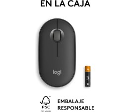 Raton Optico Inalambrico Logitech Pebble Mouse 2 M350S - Negro Grafito