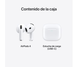Auriculares BT TWS Apple Airpods V4 MXP63ZE/A
