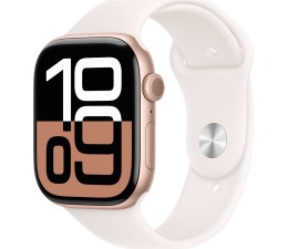 Smartwatch Apple Watch Series 10 46mm MWWT3QL/A Aluminio Oro Rosado con Correa Sport Blanco Starlight