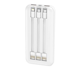 Bateria Externa Powerbank Cool 10000mAh Carga Rápida 22.5W (3 cables) - Blanco