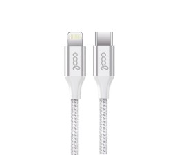 Cable USB Cool Nylon Universal Tipo C a Lightning 1.2m - Blanco