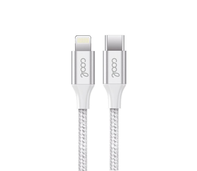 Cable USB Cool Nylon Universal Tipo C a Lightning 1.2m - Blanco