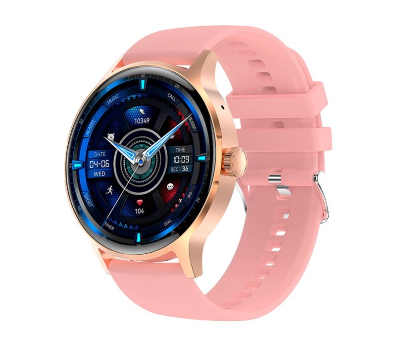 Smartwatch Cool Iris (Pantalla AMOLED, Llamadas, Salud, Deporte) Silicona Rosa