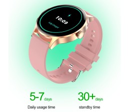 Smartwatch Cool Iris (Pantalla AMOLED, Llamadas, Salud, Deporte) Silicona Rosa