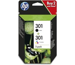 Tinta HP 301 Cartucho Pack  Negro + Color N9J72E