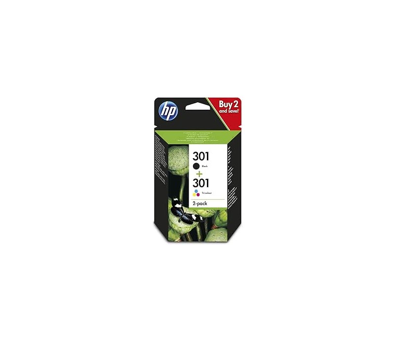 Tinta HP 301 Cartucho Pack  Negro + Color N9J72E