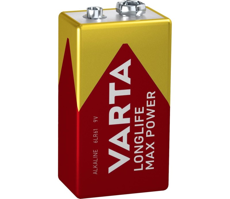 Pila Alcalina Varta Longlife Max Power 9V Blister 1 unidad