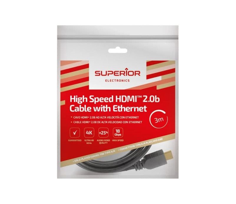 Cable HDMI 2.0 3m Superior SUPAVC003