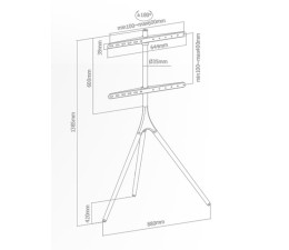 Soporte TV Pie Superior Triwood 42" - 70" Libre Instalacion SUPSTV012