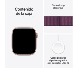 Smartwatch Apple Watch Series 10 46mm MWWV3QL/A Aluminio Oro Rosado con Correa Loop Ciruela
