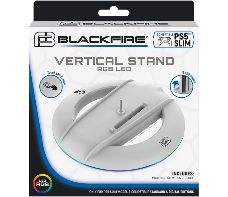 Soporte Vertical PS5 Slim RGB LED Blackfire