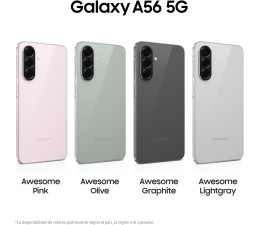 Smartphone Samsung A56 SM-A566B 5G 8GB 256GB - Negro / Gris Grafito
