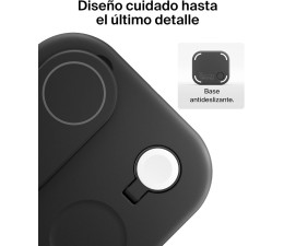 Base de Carga Inalambrico 3 en 1 Belkin WIZ029VFBK Magnetica con Qi2 15W - Negro