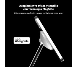 Base de Carga Inalambrico 3 en 1 Belkin Powerhouse WIZ009VFWH-V2 Magnetica con Qi2 15W - Blanco