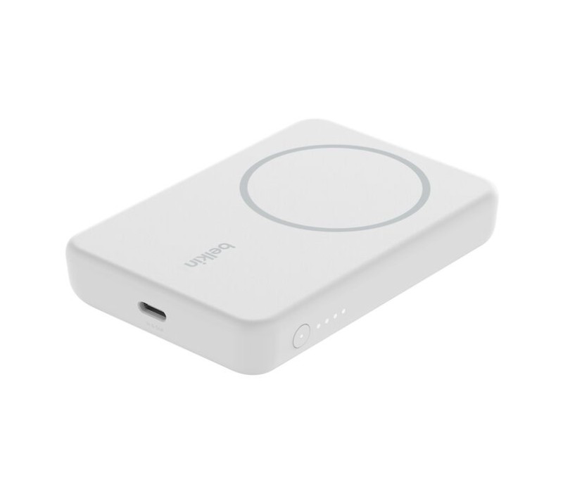 Bateria Externa Powerbank Belkin BPD004BTWT 5000mAh Wireless Magnetica USB-C 10W - Blanco