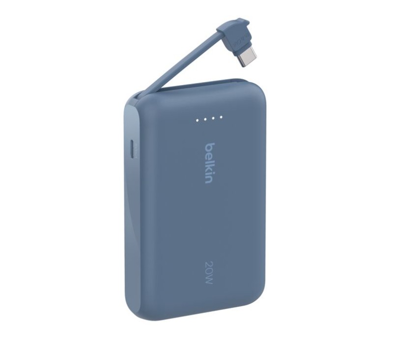 Bateria Externa Powerbank Belkin BPB021HQBL 10000mAh Cable Integrado USB-C 20W - Azul