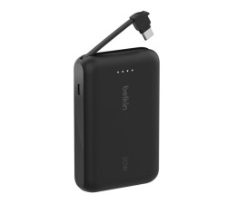 Bateria Externa Powerbank Belkin BPB021HQBK 10000mAh Cable Integrado USB-C 20W - Negro