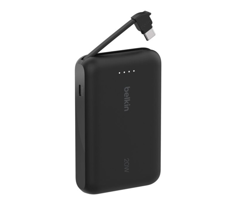 Bateria Externa Powerbank Belkin BPB021HQBK 10000mAh Cable Integrado USB-C 20W - Negro