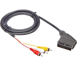 Cable Euroconector SCART / 3 X RCA 1.8m CA-EURC-10CC-0018-BK