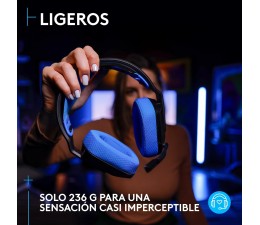 Auriculares Gaming Logitech G535 LIGHTSPEED Wireless Inalambrico 2.4GHz - Negro/Azul