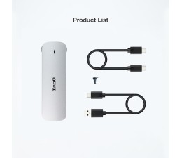 Caja Externa Carcasa Disco Duro TOOQ TQE-2202S para SSD M.2 USB Tipo C - Plata